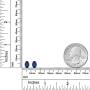 Orchid Jewelry 925 Sterling Silver 2.25 Ct Blue Sapphire Stud Earrings Birthday Gifts For Women