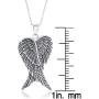 Angel Wing Necklace Sterling Silver Created Opal Gold Plated or Silver Guardian Angel Heart Pendant Necklace for Women