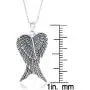Angel Wing Necklace Sterling Silver Created Opal Gold Plated or Silver Guardian Angel Heart Pendant Necklace for Women Angel Wing Necklace Sterling Silver Created Opal Gold Plated or Silver Guardian Angel Heart Pendant Necklace for Women
