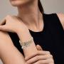3PCS Gold/Silver/Rose Gold Corn Chain Bracelet Crystal Multilayer Charms stretch bracelet For Women Girls