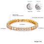 ASHMITA Tennis Crystal Bracelet for Women Charm Men Rose Gold Zirconia Bracelets Gift Jewelry