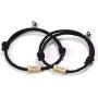 Mutual Attraction Rope Braided Couple Bracelets Charm Pendants with Magnetic Bells 2 PCS Gift Jewelry Set for Women Men …