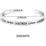ENSIANTH Philippians 4:8 True Noble Just Pure Lovely Admirable Bible Verse Bracelet Christian Gift for Her