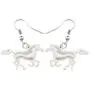 NEWEI Enamel Alloy Sweet Running Horse Earrings Drop Dangle Fashion Animal Jewelry for Women Girls Gift