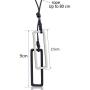 Coostuff Fashion Long Necklace with Pendant Jewelry Silver Black Necklaces for Women