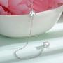Cat Eye Jewels 925 Sterling Silver Y Lariat Necklaces Long Drop cz Pendant Necklaces Cubic Zirconia Diamond Choker Chain Jewelry Christmas Gifts Neklaces for Women Girls N003