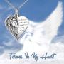 YFN Heart Urn Necklaces for Ashes Sterling Silver Sunflower Hummingbird/Guardian Angel Wings/Elephant Cremation Jewelry for Ashes Memory Jewelry for Women