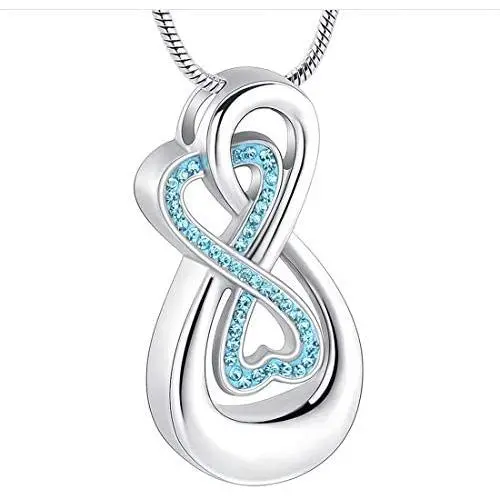 Casket Etcetera Love You Infinity Cremation Urn Necklace Jewelry for Women Casket Etcetera Love You Infinity Cremation Urn Necklace Jewelry for Women