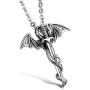 Godyce Dragon Sword Pendant Necklace Stainless Steel Men Vintage Jewelry