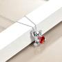 ONEFINITY Bear Necklace Sterling Silver Bear Crystal Necklace Cute Animal Pendant Jewelry for Women Girls