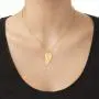 Personalized Broken Heart Necklace Couples Jewelry for Boyfriend Girlfriend- Precious Metal Silver 925 or 10K Gold Engraved Couple Pendant Valentine Day Love Gift