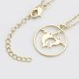 SENFAI Mum and Her Baby Narwhal Pendant Necklace Animal Jewelry (Silver)