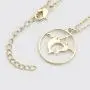 SENFAI Mum and Her Baby Narwhal Pendant Necklace Animal Jewelry (Silver)