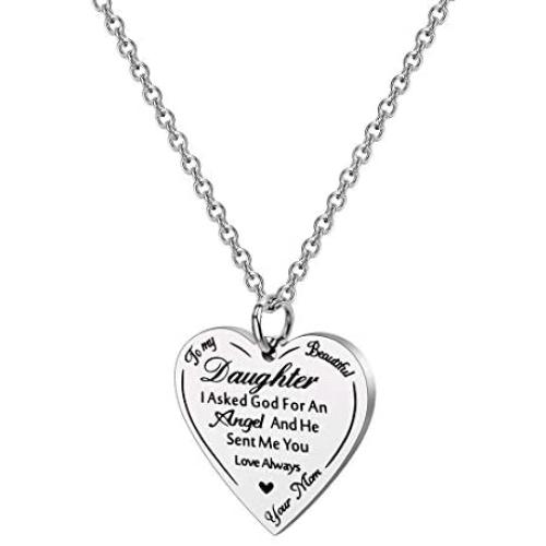 I Love You to The Moon and Back Pendant Necklace Best Birthday Gift for Mom Daughter Sister Honey Grandma Granddaughter