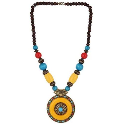 Efulgenz Boho Indian Oxidized Beaded Vintage Tribal Statement Necklace Jewelry Fashion Costume Accessories for Girls Women