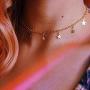 CHAFIN Star Necklace for Women Girls Star Choker Necklace Adjustable (Gold)