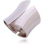 HAHA&TOTO Women Luxury Gold Smooth Statement Bangle Bracelet, Geometry Shape Gothic Style Chunky Bangle Fashion Jewelry