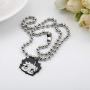 YYJL Betty Boop Enamel Metal Necklace Pendant Fashion Cute Anime Girl Charm Bead Chain Necklaces for Women Girls