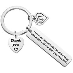 AKTAP Occupational Therapist Gift Occupational Therapy Keychain Never Underestimate The Difference You Made and The Lives You Touched OT Assistant Appreciation Gift  