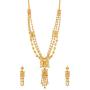 Efulgenz Indian Style Bollywood Fashion Gold Tone Wedding Bridal Pendant Locket Tassel Choker Collar Necklace Earrings Jewelry Set