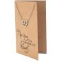 Quan Jewelry EKG Lifeline Pulse Heartbeat Charm Open Heart Pendant Necklace, Best Girt for Nurses with Inspirational Quote on Greeting Card
