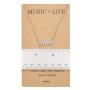 Quan Jewelry Music Note Necklace, Gifts for Music Lovers, Birthday Gifts for Women, Girls with Greeting Card, 16-inch to 18-inch