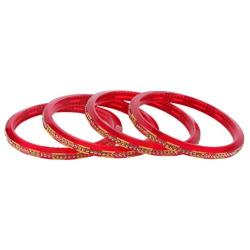Efulgenz Fashion Jewelry Indian Bollywood Crystal Rhinestone Acrylic Resin Wedding Bridal Bracelet Bangle Set
