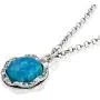 Stera Jewelry Sterling Silver Necklace & 10mm Shimmering Created Blue or White Opal Round Pendant Stera Jewelry Sterling Silver Necklace & 10mm Shimmering Created Blue or White Opal Round Pendant