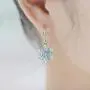 JO WISDOM 925 Sterling Silver White/Blue CZ Snowflake Leverback Earrings Drop & Dangle Earrings JO WISDOM 925 Sterling Silver White/Blue CZ Snowflake Leverback Earrings Drop & Dangle Earrings