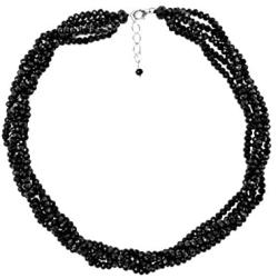 MGR MY GEMS ROCK! Multi-Strand Layered Bib Collar Statement Beaded Crystal Necklace.