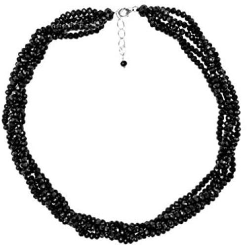 MGR MY GEMS ROCK! Multi-Strand Layered Bib Collar Statement Beaded Crystal Necklace.
