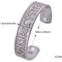 VASSAGO Vintage Norse Viking Runes Cuff Healthcare Magnetic Therapy Bracelet Gift Jewelry for Men Women