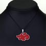 AILUOR Naruto Pendant Necklace, Naruto Red Cloud Necklace Cartoon Naruto Leaf Village Symbol Logo Cosplay Pendant Necklace Naruto Anime Cosplay Jewelry for Women Men