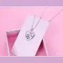 S925 Sterling Silver Jewelry Animal Forever Love Heart Pendant Necklace Gift for Women Girls Mother Mom S925 Sterling Silver Jewelry Animal Forever Love Heart Pendant Necklace Gift for Women Girls Mother Mom