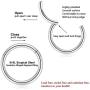 GAGABODY 20G 18G 16G 6 Pcs a Set Septum Jewelry Conch Piercing Jewelry 316L Surgical Steel Nose Hoop Lip Septum Rings Nose Piercing Helix Cartilage Earrings 3 Color Mix