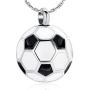 constantlife Football Cremation Jewelry for Ashes Memorial Urn Necklace Stainless Steel Soccer Pendant Keepsake Ashes Holder