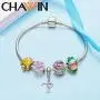 Ollia Jewelry Lampwork Murano Glass Beads Hawaii Garden Charm with 925 Sterling Silver Core Flower Blossom Charm Pink Charms Ollia Jewelry Lampwork Murano Glass Beads Hawaii Garden Charm with 925 Sterling Silver Core Flower Blossom Charm Pink Charms