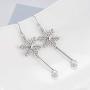 Sterling Silver Snowflake Earrings for Women Teens, Winter Dangle Earrings Snowflake Jewelry Gifts for Her