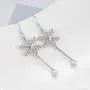 Sterling Silver Snowflake Earrings for Women Teens, Winter Dangle Earrings Snowflake Jewelry Gifts for Her