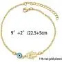 kelistom Evil Eye Hamsa Hand Charm Anklet for Women Teen Girls, Dainty Handmade Sideways Hanging Evil Eye Real 14K 18K White Gold Plated Ankle Bracelet with Extension, Minimalist Jewelry kelistom Evil Eye Hamsa Hand Charm Anklet for Women Teen Girls, Dainty Handmade Sideways Hanging Evil Eye Real 14K 18K White Gold Plated Ankle Bracelet with Extension, Minimalist Jewelry