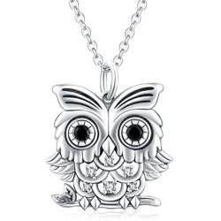 Waysles Butterfly/Dog/Owl/Panda/Sloth/Snake/Sea Turtle/Unicorn Necklace Sterling Silver Necklace Jewelry Gifts for Her Women Girls Mom Girlfriend