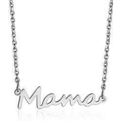 Sarineer Womens Plated Stainless Steel Mama Pendant Necklace Gifts for Mom Jewelry