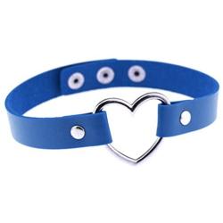 Tvoip 6Pcs Hot PU Leather Punk Heart Studded Choker Necklace Rivet Buckle Collar Necklace Gift for Women Jewelry