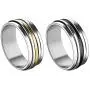 COTTVOTT 8mm Stainless Steel Spinner Rings Fashion Wedding Band Promise Rings Jewelry for Women Men COTTVOTT 8mm Stainless Steel Spinner Rings Fashion Wedding Band Promise Rings Jewelry for Women Men