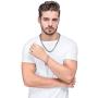 Jstyle Stainless Steel Male Chain Necklace Mens Bracelet Jewelry Set, 8mm Wide, 8.5 Inch Bracelet