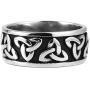 AsAlways Mens Women Classic 9mm Stainless Steel Ring Wedding Band for Men Inlay Celtic Knot Engagement Ring Comfort Fit