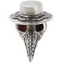 KOGOGO Gothic Plague Doctor Necklace Dr.Beak Bird Skull Pendant Mens Costume Prop