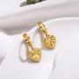 JINEAR Dangle Earrings for Women Teen Girls 18K Gold filled Heart Tiny Drop Earrings Small Huggie Hoop Earrings Fashion Jewelry Gifts