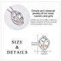 LUHE 925 Sterling Silver Mother and Child Love Heart Pendant Necklace Jewelry Gifts for Grandmother Mom Daughter Wife