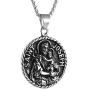 AsAlways Saint Joseph Necklace Stainless Steel Catholic Patron Saints Medal Jewelry, Traveler Medallion Blessings Gift